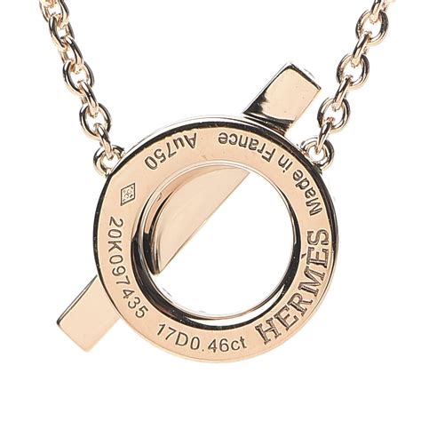 hermes finesse necklace rose gold|Hermes eileen pendant.